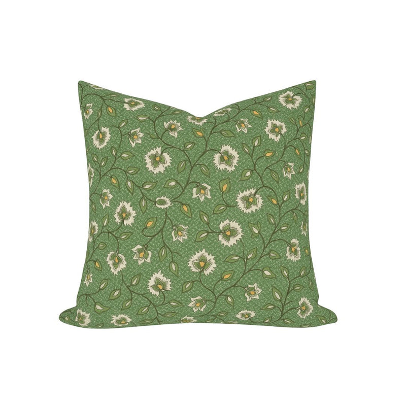 Chelsea Pillow Cover in Emerald, Thibaut Pillows