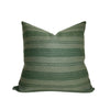 Striped Woven Pillow Cover in Forest Green