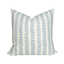 Willow Floral Linen Pillow Cover in Blue, Merika Meyer Textiles