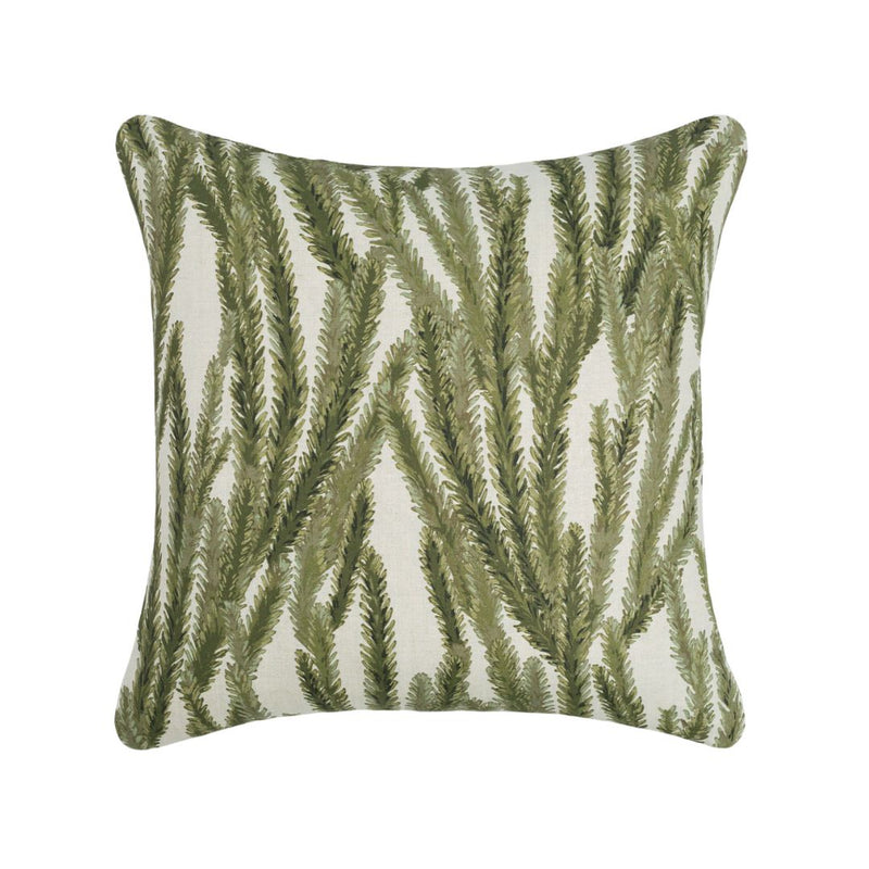 Nori Floral Pillow Cover in Moss Green, McLaurin + Piercy Textiles