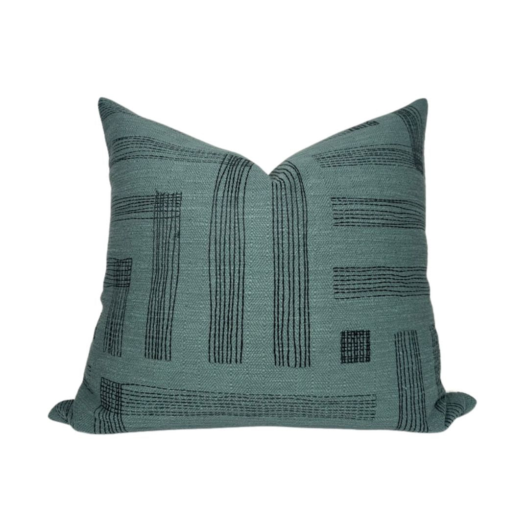 Pastiche Pillow Cover in Spruce Jet, Kelly Wearstler Textiles
