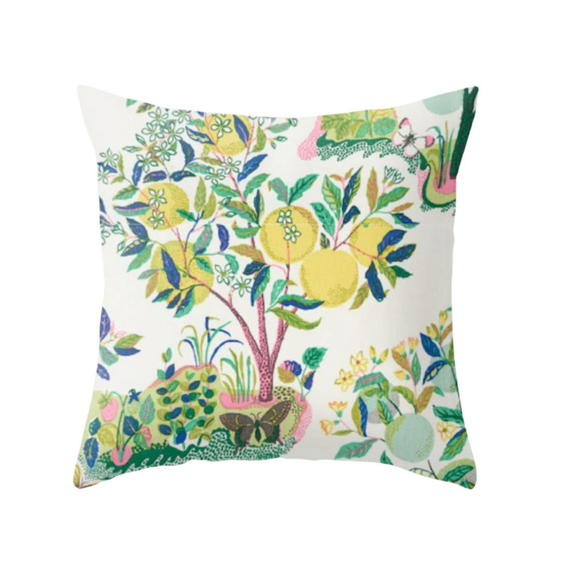 Citrus Garden Pillow Cover in Lime, Schumacher Textiles