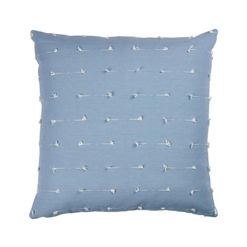 Teton Embroidered Pillow Cover in Sky Blue, Schumacher Textiles