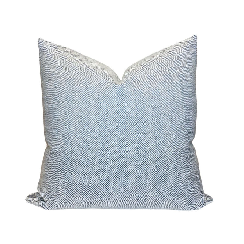 Chelsea Square Pillow Cover in Blue Haven, Indoor Outdoor Pillow - Rose Tarlow for Perennials