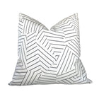 Deconstructed Stripe Pillow Cover in Black, Indoor Outdoor Pillows, Schumacher Textiles