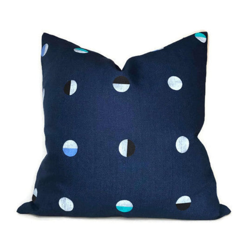 Joshua Tree Pillow Cover in Indigo Moons Blue, Schumacher Textiles