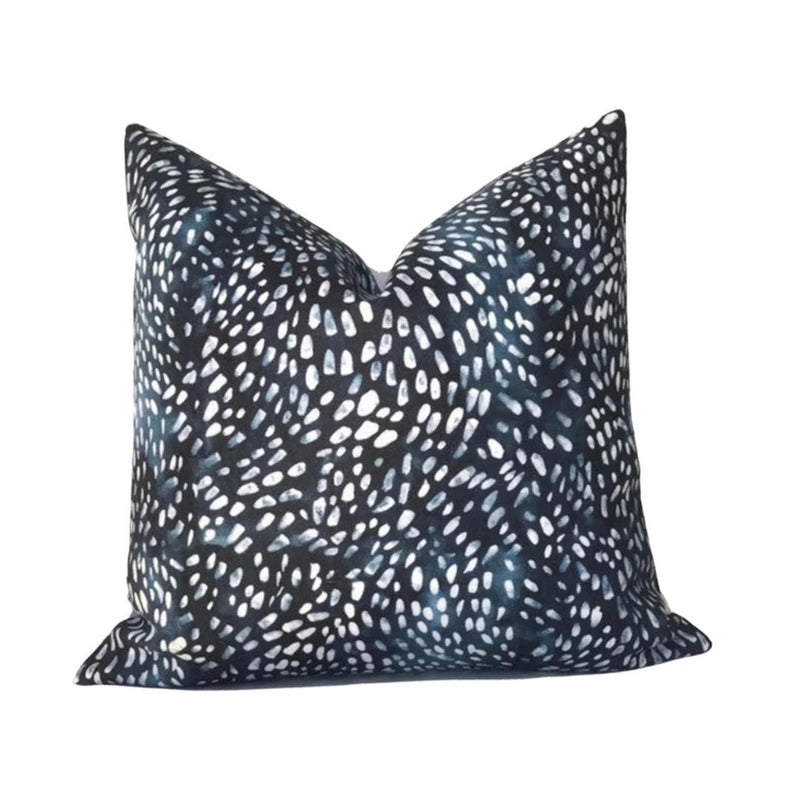 Speckled Pillow Cover in Navy Blue, Rebecca Atwood Textiles