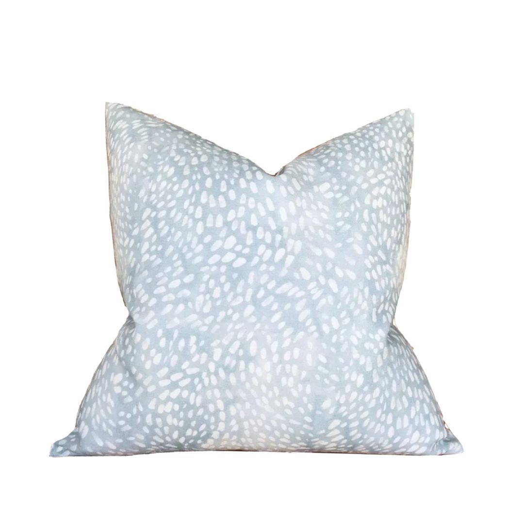 Speckled Pillow Cover in Cloud Blue