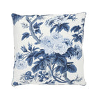 Pyne Hollyhock Pillow Cover in Indigo Blue, Schumacher Textiles