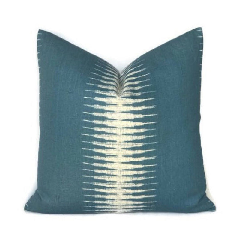 Ikat Pillow Cover in Peacock, Peter Dunham Textiles
