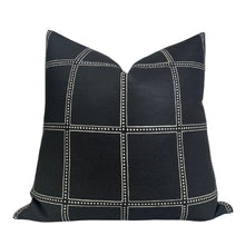 Ponte Pillow Cover in Black, Designer Pillows