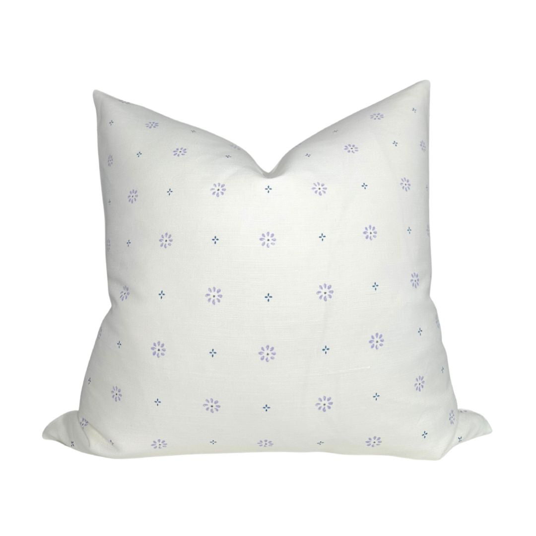 SUNA Floral Pillow Cover in Lilac, Schumacher Textiles