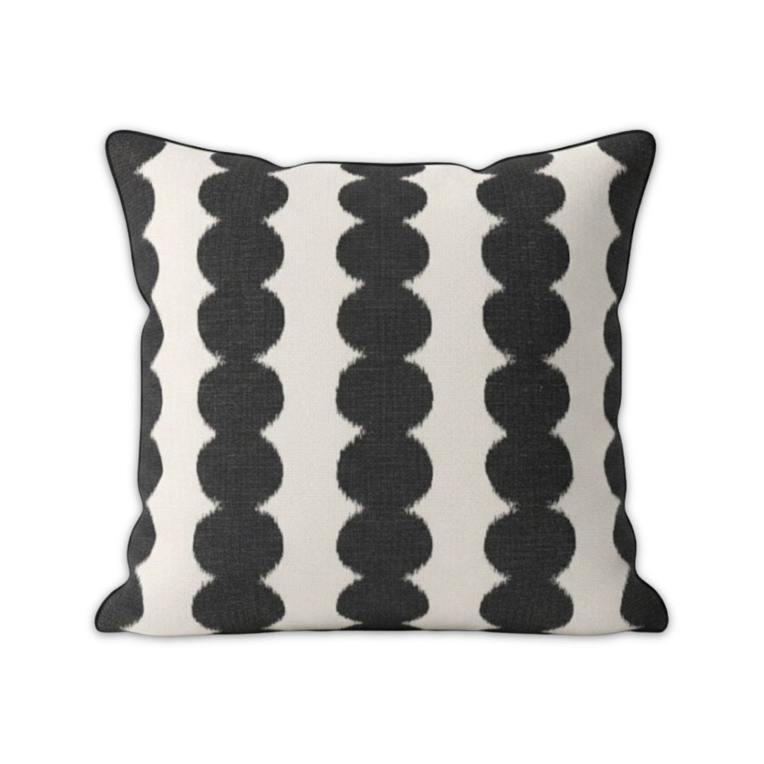 Full Circle Pillow Cover in Faded Black, Schumacher Textiles