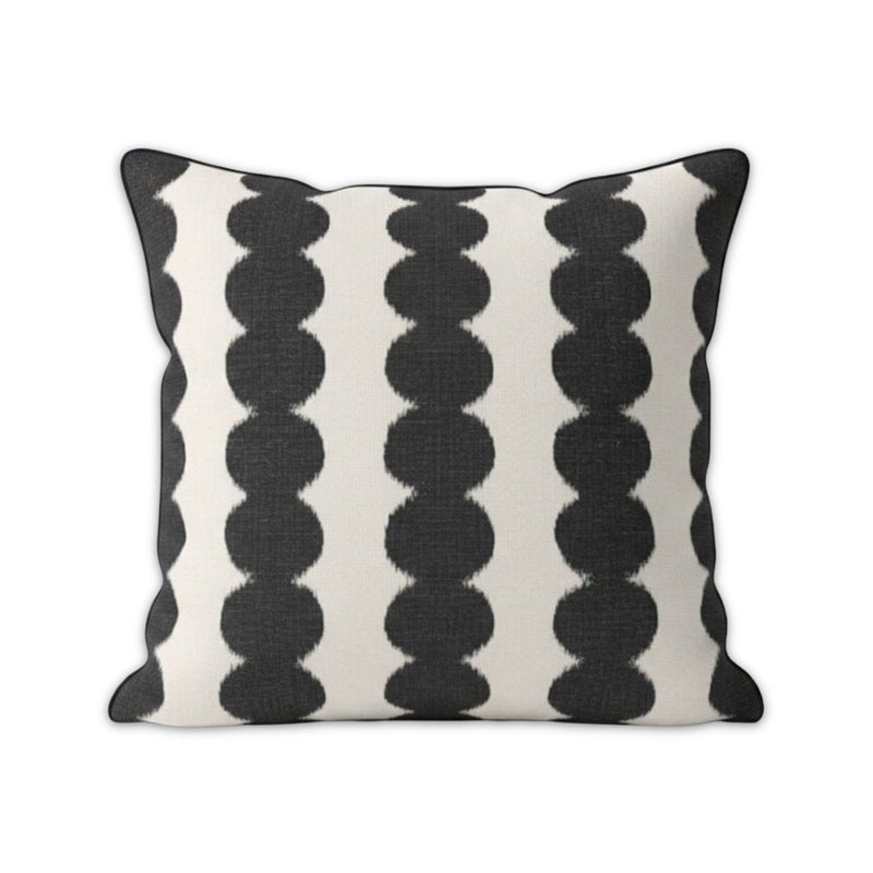 Full Circle Pillow Cover in Faded Black, Schumacher Textiles