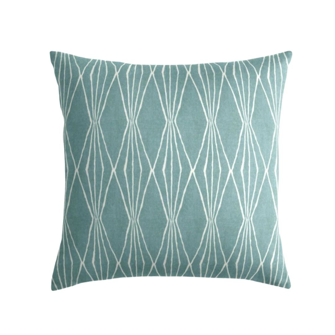 Handcut Shapes Pillow Cover in Rain Blue