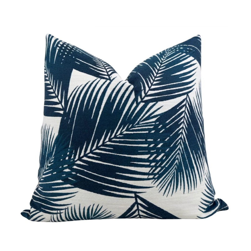 Yucca Pillow Cover in Blue, Indoor Outdoor Pillows, Holly Hunt Textiles
