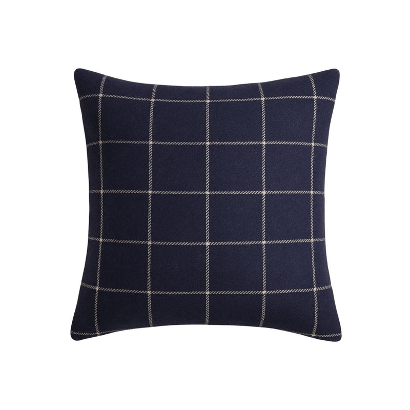 Bancroft Wool Pillow Cover in Navy Blue, Schumacher Textiles