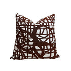 Ecriture Pillow Cover in Rust, Indoor Outdoor Pillow, Holly Hunt Textiles
