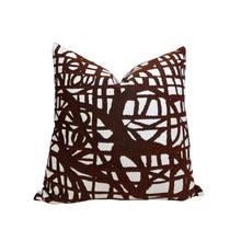 Ecriture Pillow Cover in Rust, Indoor Outdoor Pillow, Holly Hunt Textiles