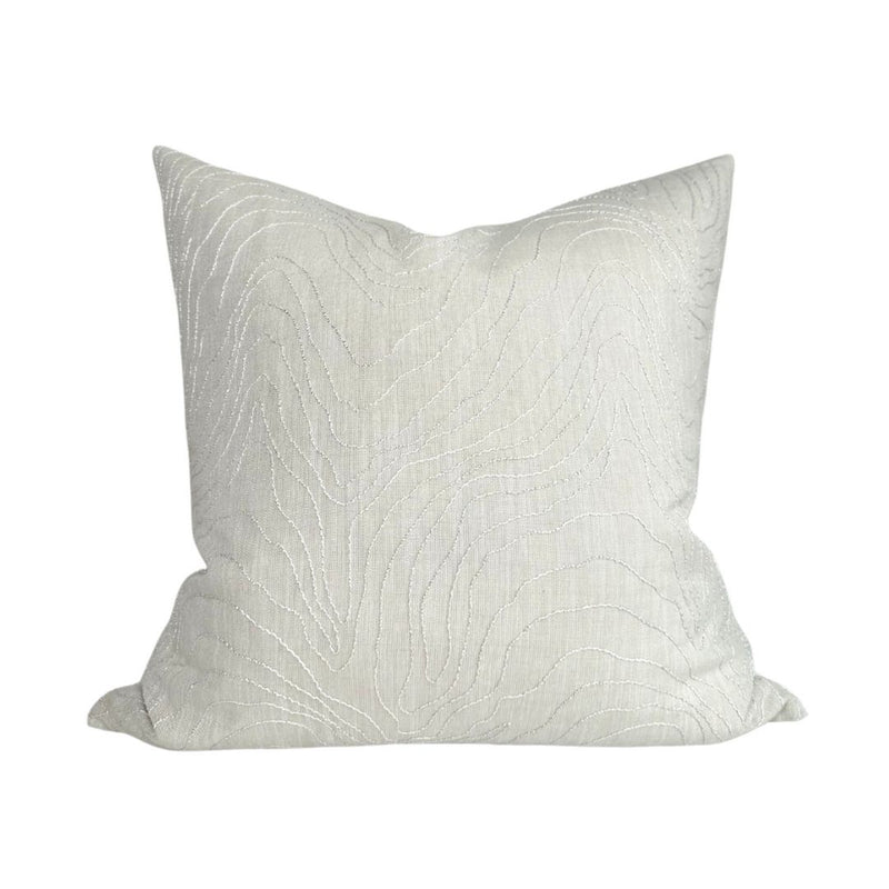 Formation Embroidered Pillow Cover in Oyster