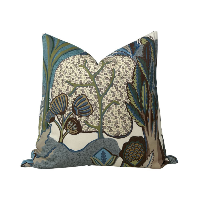 Albero Pillow Cover in Sage and Beige, Thibaut Pillows