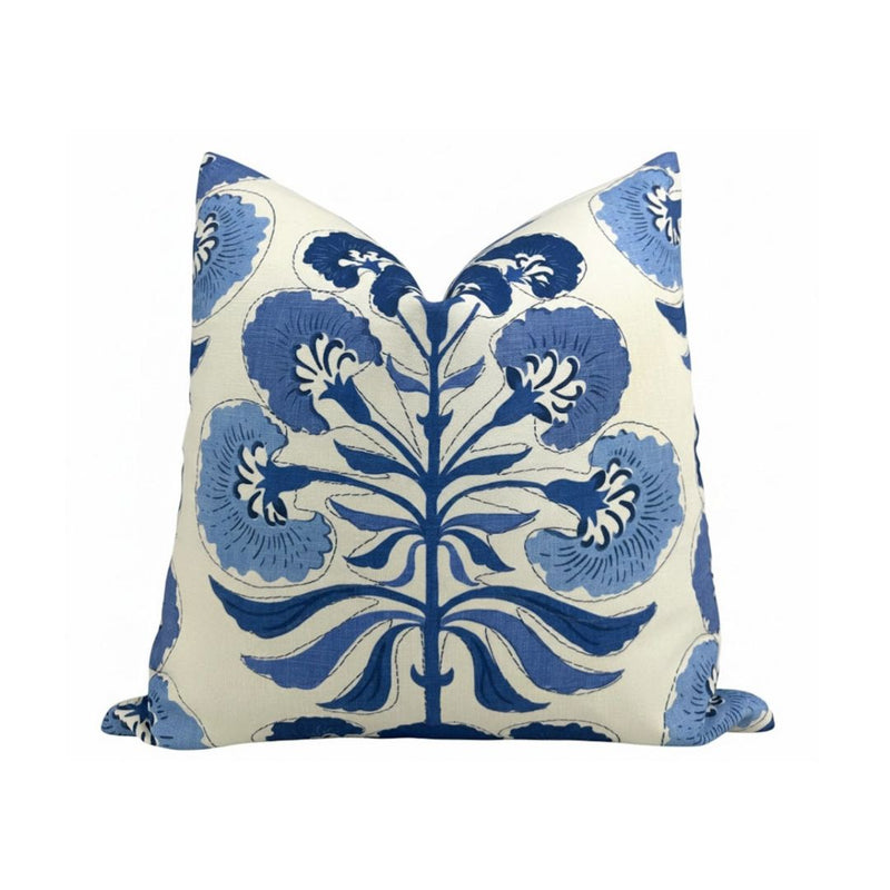 Tybee Tree Pillow Cover in Blue/Blue, Thibaut Pillows