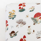 Mushroom Crib Sheet – 100% Cotton Muslin