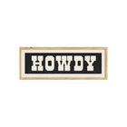 Framed HOWDY Sign Black & White Art Print