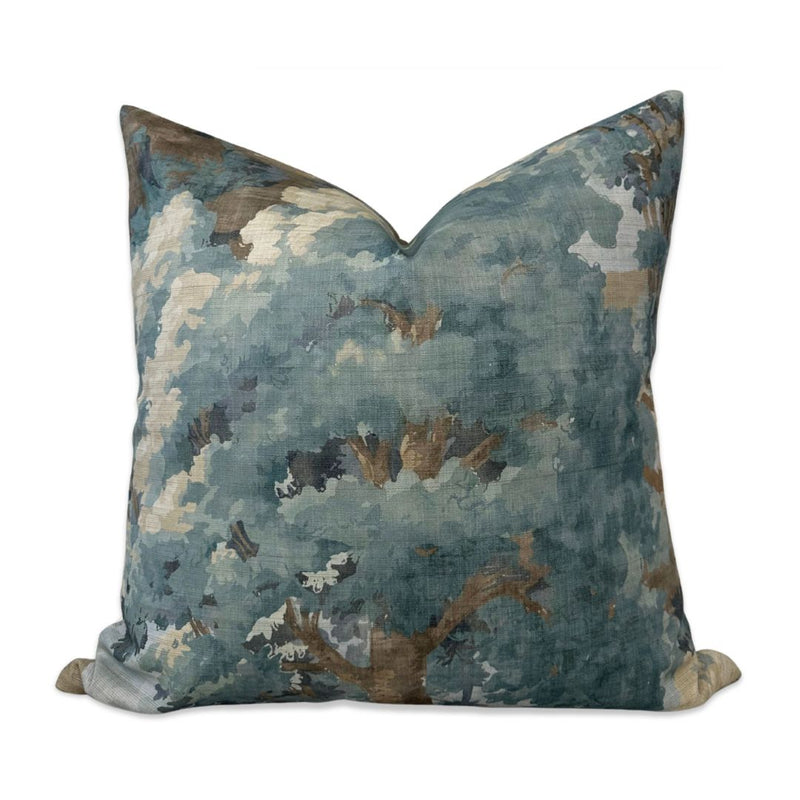 Woodland Clearing Pillow Cover in Spa Blue, Thibaut Pillows