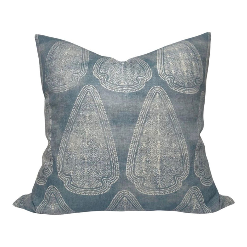 Artemis Distressed Pillow Cover in Lake Blue, Susan Connor Textiles