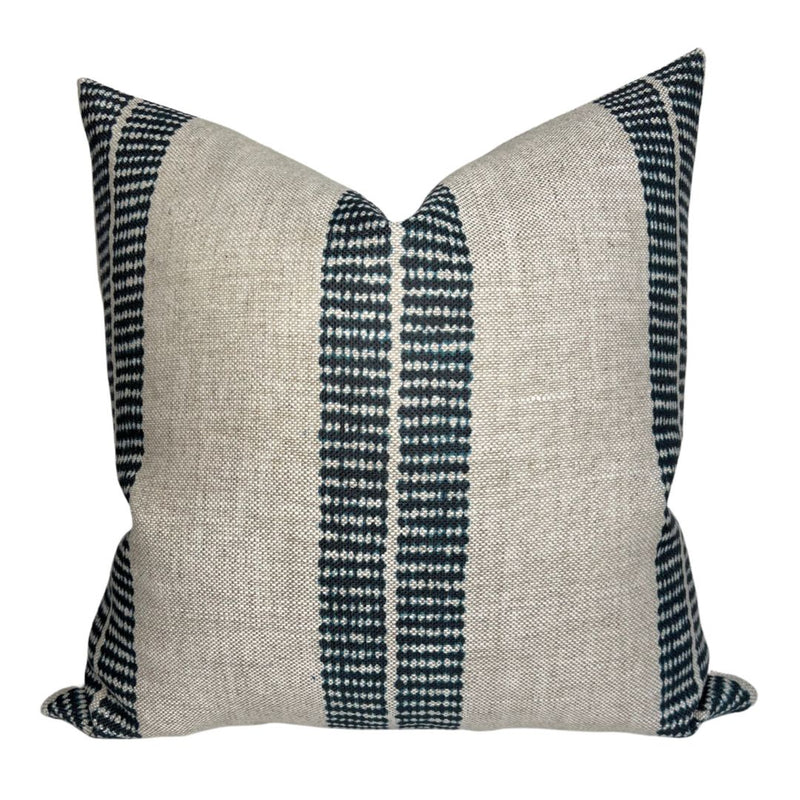 Band Pillow Cover in Indigo, McLaurin + Piercy Textiles
