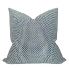 Gridded Woven Pillow Cover in Blue
