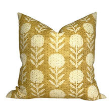 Zinnia Pillow Cover in Goldenrod, McLaurin + Piercy Textiles