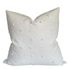 Teton Embroidered Pillow Cover in Snow, Schumacher Textiles