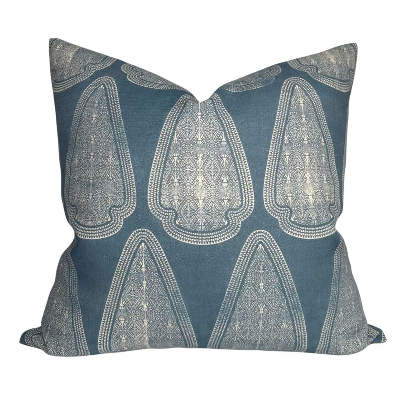 Artemis Pillow Cover in Lake Blue, Susan Connor Textiles