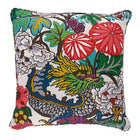 Chiang Mai Dragon Pillow Cover in Alabaster, Schumacher Textiles
