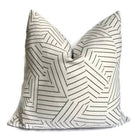 Deconstructed Stripe Pillow Cover in Black, Linen Pillows, Schumacher Textiles