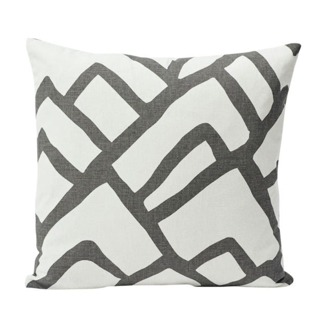 Zimba Pillow Cover in Charcoal, Schumacher Textiles