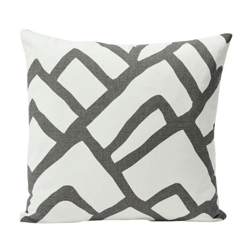 Zimba Pillow Cover in Charcoal, Schumacher Textiles