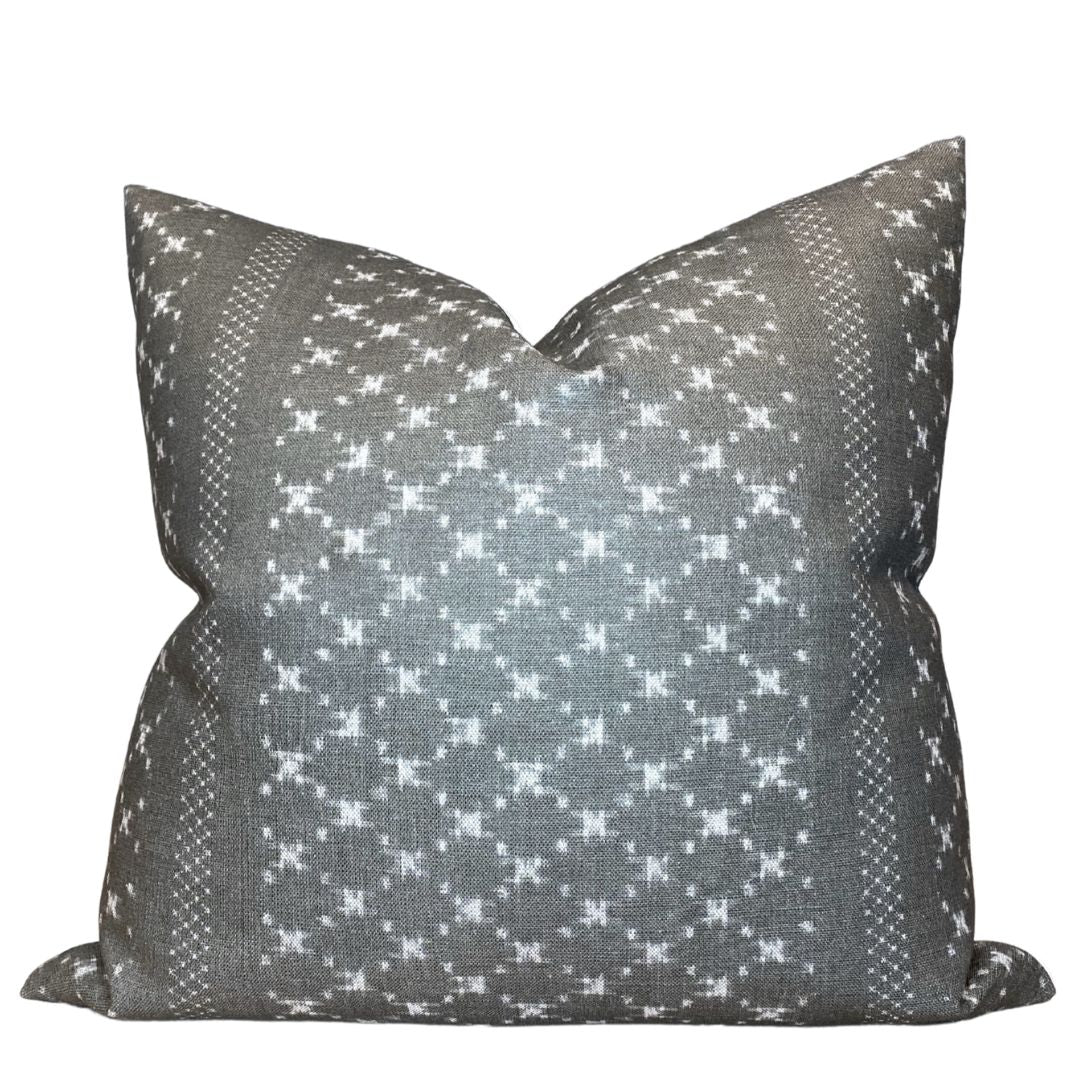 Nagoya Pillow Cover in Earth Grey, McLaurin + Piercy Textiles