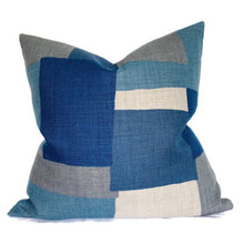 Collage Pillow Cover in Indigo Gray, Peter Dunham Textiles