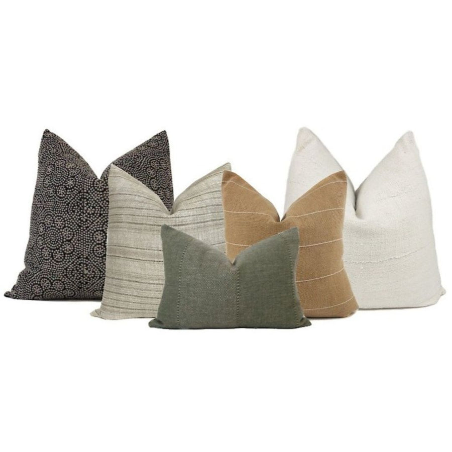 Neutral pillow set, 5 designer pillow covers