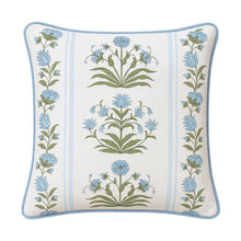 Royal Poppy Stripe Pillow Cover in Sky, Schumacher Textiles