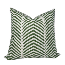 La Jolla Pillow Cover in Verde Green, Schumacher Textiles