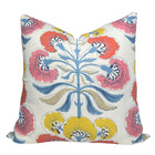 Tybee Tree Pillow Cover in Coral + Yellow