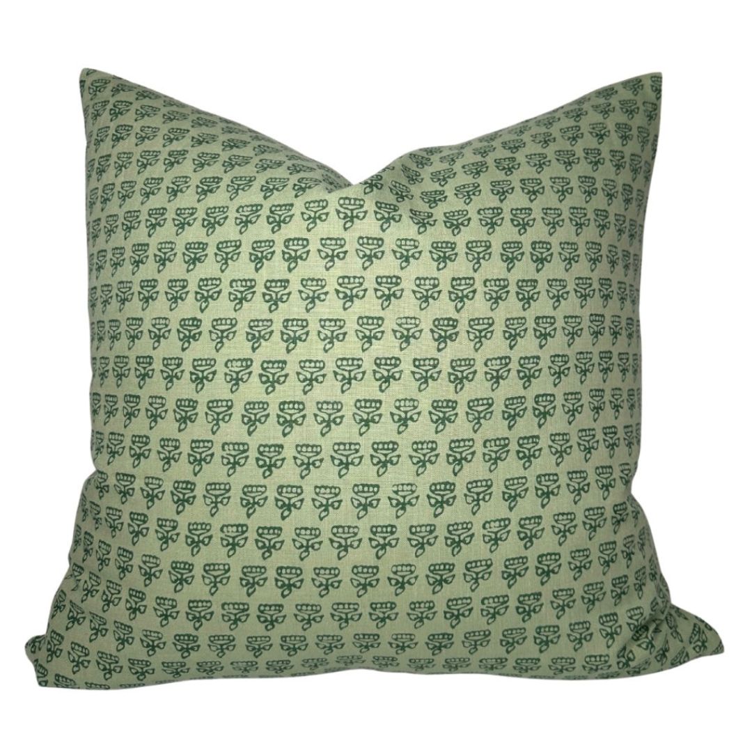 Mimi Pillow Cover in Green