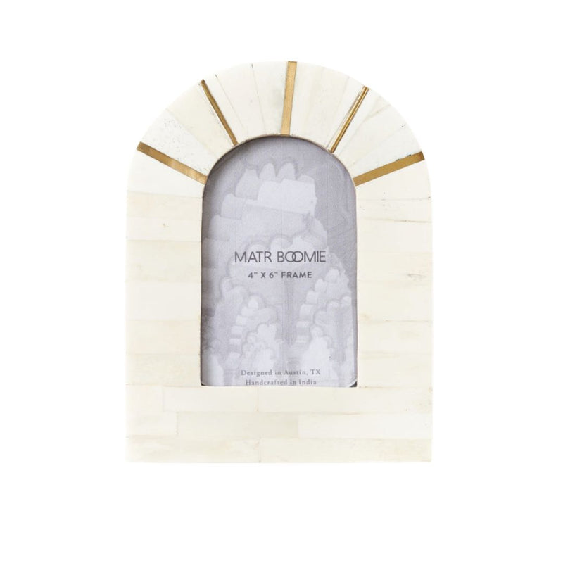 Mukhendu Arch 4x6 Cream Picture Frame - Handcrafted Bone