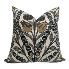 Cornelia Pillow Cover in Gold and Grey, Thibaut Pillows