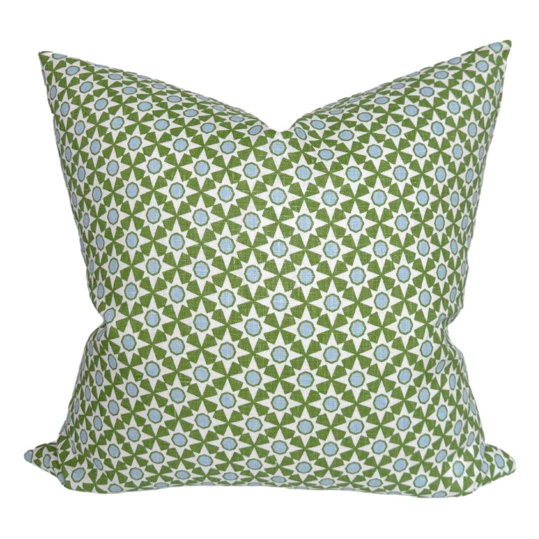 Serendipity Pillow Cover in Green, Schumacher Textiles