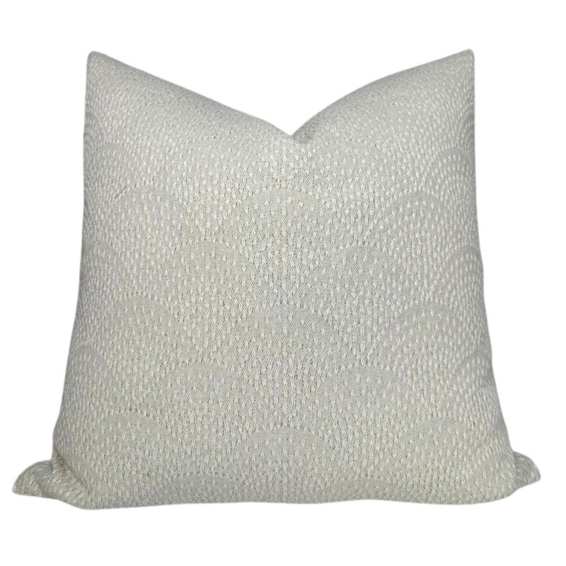 Inverse Scalloped Woven Pillow Cover in Natural